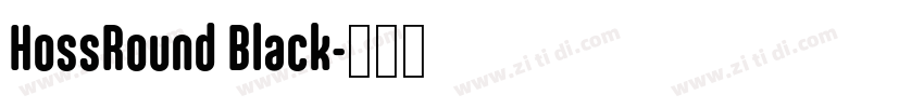 HossRound Black字体转换